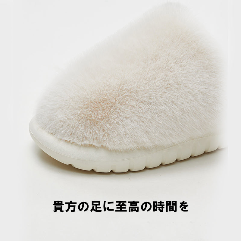 【選べるカラー】 UTUNE ユーチューン 履く ファー 冬用 サンダル ファーサンダル ホワイト ピンク 23-25cm インナーボア アウトドア 室内 軽量 防寒 取り外し 丸洗い 可能