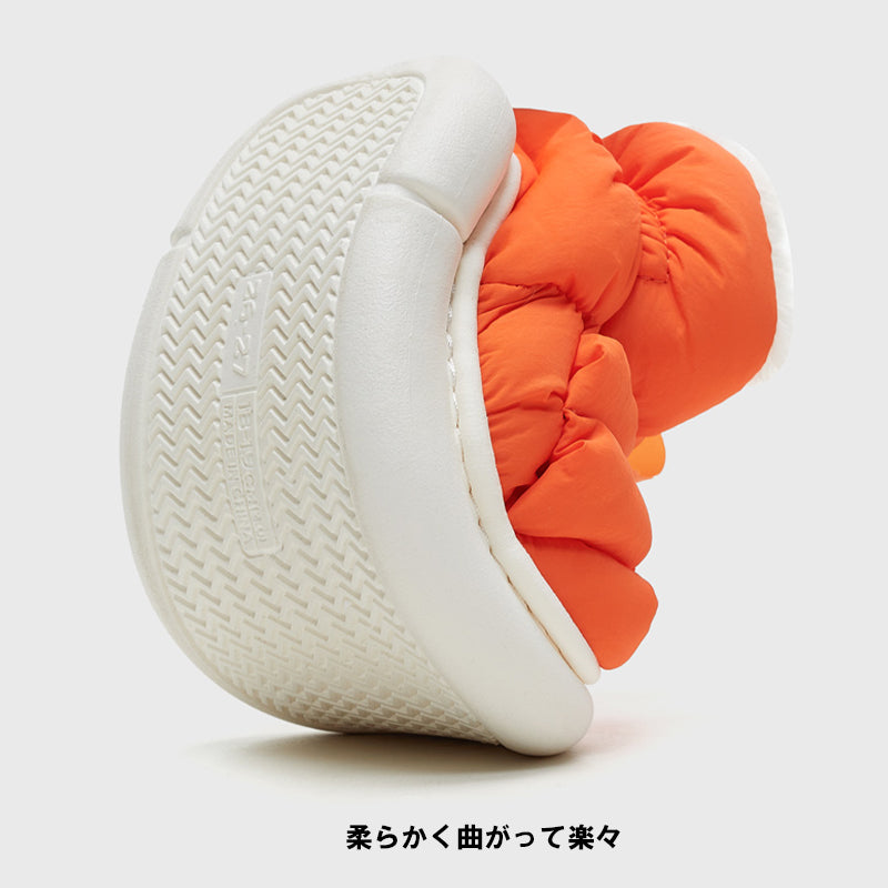 【選べるサイズ カラー】 UTUNE ユーチューン 履く ダウン 冬用 ダウンシューズ ホワイト オレンジ カーキー グリーン 23-25cm 27-29cm インナーボア アウトドア 室内 軽量 防寒 撥水加工 低反発