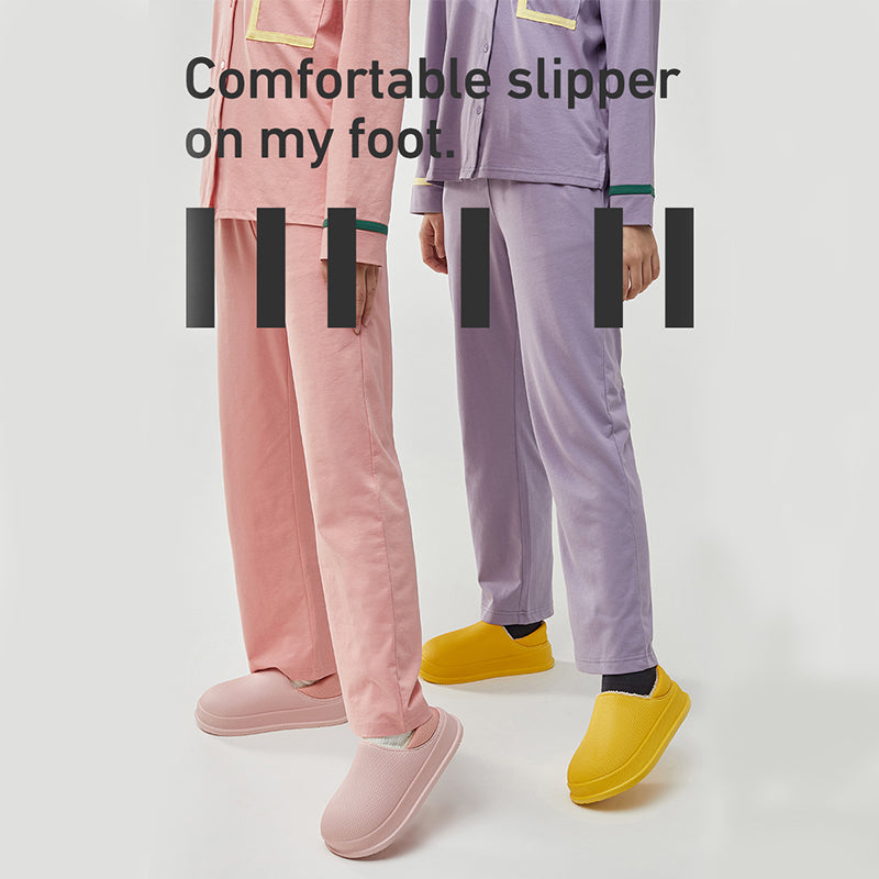 【選べるサイズ カラー】 UTUNE ユーチューン EVA素材 防水 冬用 ワンマイル シューズ メンズ レディース ピンク イエロー グレー 23-25cm 27-29cm インナーボア ルーム シューズ 室内 軽量 防寒 撥水加工 低反発